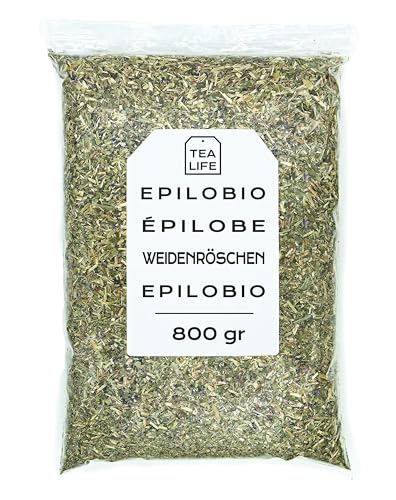 Weidenröschen Tee 800g - Kleinblütiges Weidenröschen Tee - Weidenröschen - Epilobium Parviflorum - Weidenröschen in Lose - Kräutertees - Natürliche Eigenschaften (800 gr) von Tea Life
