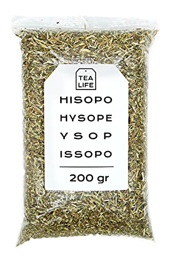 Ysop Aufguss 200 gr - Hyssop Kraut - Ysop Tee - Ysop Blätter - Ysop in Lose - Natürliche Eigenschaften - Kräutertee (200 gr) von Tea Life