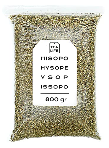 Ysop Aufguss 800 gr - Hyssop Kraut - Ysop Tee - Ysop Blätter - Ysop in Lose - Natürliche Eigenschaften - Kräutertee (800 gr) von Tea Life