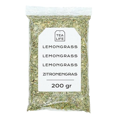 Zitronengrasblätter 200gr - Lemongrastee - Zitronengras Gewurz - Lemongras Getrocknet - Zitronengrasblätter Lose (200 gr) von Tea Life