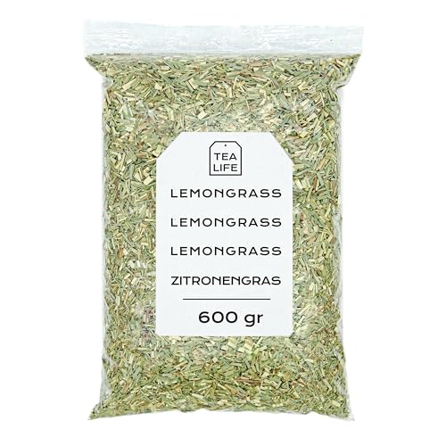 Zitronengrasblätter 600gr - Lemongrastee - Zitronengras Gewurz - Lemongras Getrocknet - Zitronengrasblätter Lose (600 gr) von Tea Life