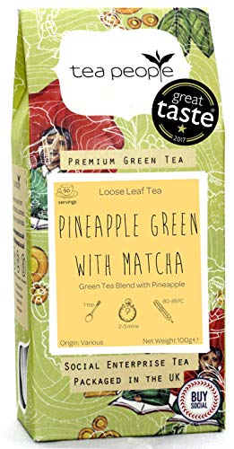Tea People Ananasgrün mit Matcha, 15 Tee-Pyramiden Einzelhandelspackung von Tea People