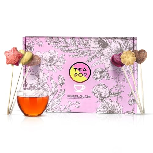 Tea-Pop - Tee-Geschenkbox - Kräutertee-Geschenkset mit 6 magischen Geschmacksrichtungen, 18 Sticks - Lieblings-Tee-Auswahl - Kristallisierte Gourmet-Tees von Tea Pop