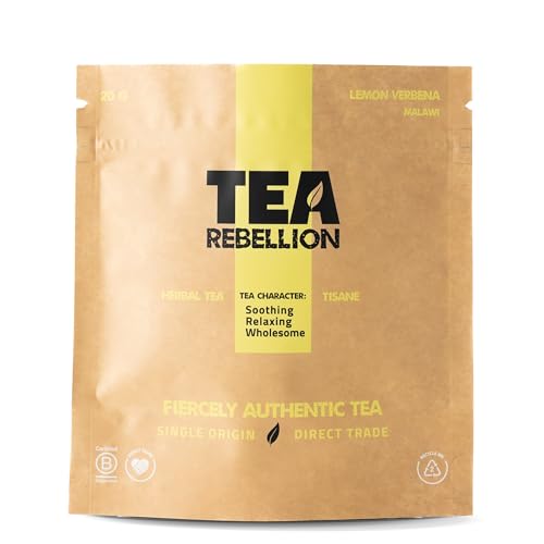 Tea Rebellion Lemon Verbena Herbal Tea - Loose Leaf Tea with Caffeine Free, Directly Traded, Soothing, Relaxing, and Wholesome Tea Character von Tea Rebellion
