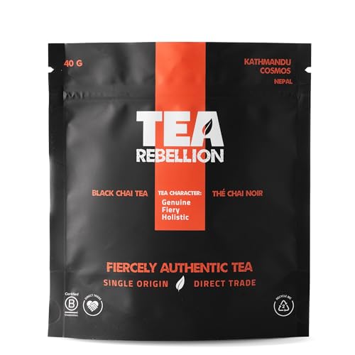 Tea Rebellion | Premium Hand Picked Ayurvedic Chai Tea | Single Origin, Spicy & Sweet | Kathmandu Cosmos Nepali Heritage | AVPA 1st Prize Winner | 40G Loose Leaf Tea von Tea Rebellion