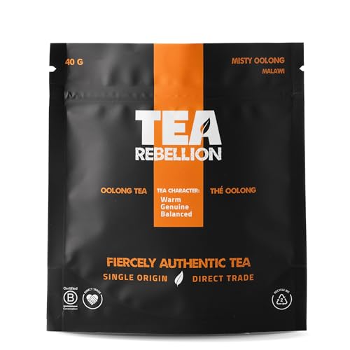 Tea Rebellion | Premium Handpicked Misty Oolong Tea | Fair Trade, UTZ+ & Rainforest Certified | Warm, Genuine & Balanced | Malawi Sourced | 40G Loose Leaf Tea Tea Rebellion | Premium Handpicked Misty Oolong Tea | Fair Trade, UTZ+ & Rainforest Certified | Warm, Genuine & Balanced | Malawi Sourced | 40G Loose Leaf Tea von Tea Rebellion