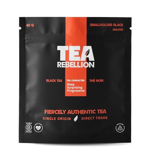 Tea Rebellion | Smallholder Black Tea | Fair Trade, UTZ+ & Rainforest Certified | A Rich, Roasted Experience | Progressive, Deep, Surprising | Malawi Sourced | 40G Loose Leaf Tea Tea Rebellion | Smallholder Black Tea | Fair Trade, UTZ+ & Rainforest Certified | A Rich, Roasted Experience | Progressive, Deep, Surprising | Malawi Sourced | 40G Loose Leaf Tea von Tea Rebellion