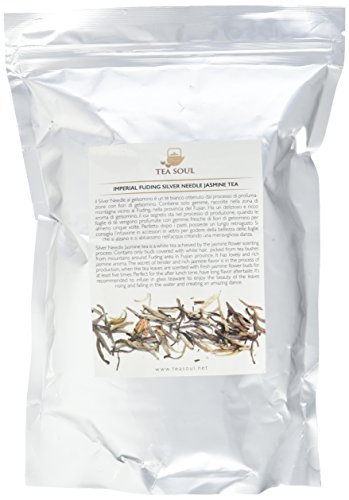 TEASOULTea Soul Jasmin Silver Needle (Mo Li Yin Zhen) Premium Lose Blatt Weiß Tee, 1er Pack (1 x 250 g) von Tea Soul