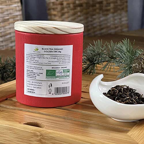 BIO Roter (Schwarzer) Tee Golden Tips • Hochwertiger Chinesischer Tee • 50g Packung • TEA SOUL von TEASOUL