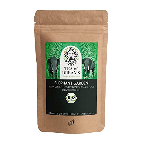 Bio Assam Golden Flowery Broken Orange Pekoe (GFBOP) Hathikuli Biotee | "Elephant Garden" (250g) von Tea of Dreams