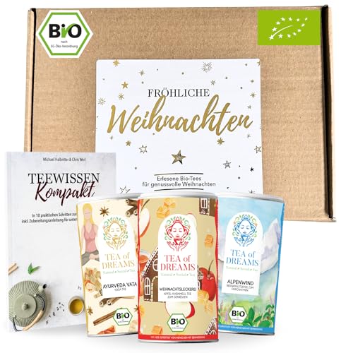 Bio Tee Geschenk Weihnachten - Fröhliche Weihnachten - Mit Liebe gefertigt von Menschen mit Behinderung | fair | loser Tee als Geschenkbox Bio Tee Geschenk Weihnachten - Fröhliche Weihnachten - Mit Liebe gefertigt von Menschen mit Behinderung | fair | loser Tee als Geschenkbox von Tea of Dreams