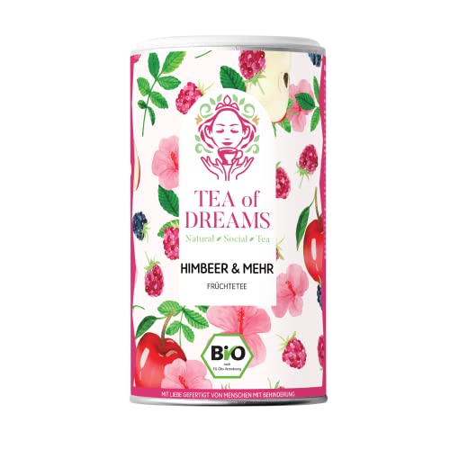 Früchtetee Bio | "Himbeer & mehr" | mit leckeren Fruchtstückchen | loser Tee | 120g von Tea of Dreams