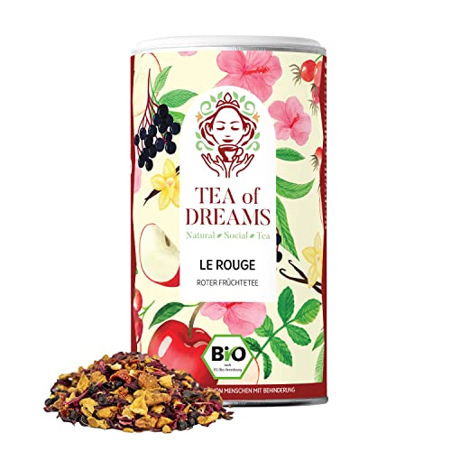 Früchtetee Bio | "Le Rouge" | dunkler Früchte Tee zuckerfrei | loser Tee | 120g von Tea of Dreams