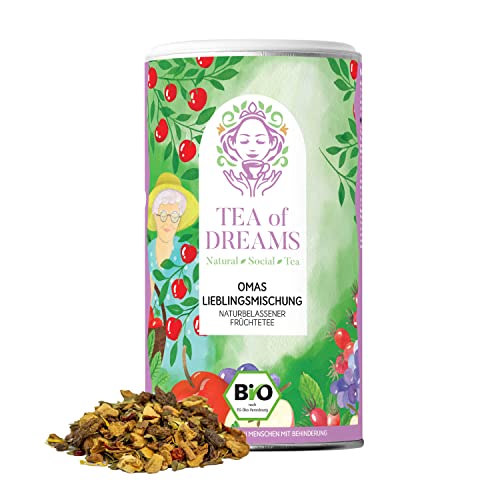 Früchtetee Bio | Omas Lieblingsmischung | Frisch-fruchtige, naturbelassene Früchteteemischung | loser Tee | 160g von Tea of Dreams