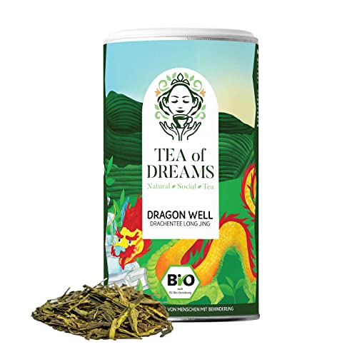 Grüner Tee Bio | Chinesischer Drachentee | Long Jing | Lung Jing | loser Tee | 50g von Tea of Dreams