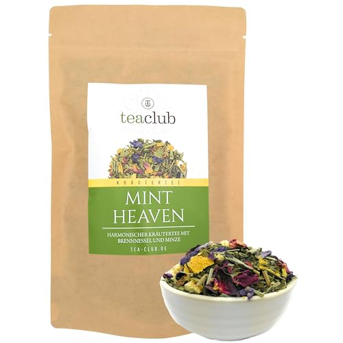 Basischer Kräutertee Lose 500g, Kräuter Tee Mischung mit Brennnessel Zitronengras Minze, Basentee Wellness-Tee, TeaClub Herbal Tea Mint Heaven von TeaClub