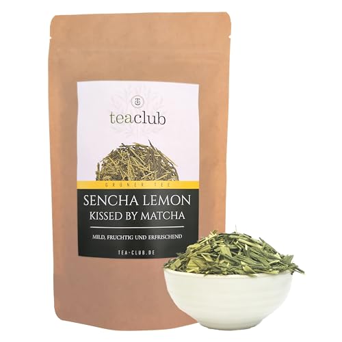 Sencha Lemon Grüner Tee Lose 100g, Japanischer Grüner Tee mit Matcha und Zitronengras Lose, Loser Grüntee Japan, Japanese Green Tea TeaClub von TeaClub