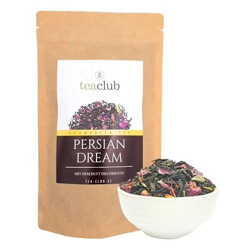 Persian Dream Schwarzer Tee Lose 100g, Persische Schwarztee Mischung mit Kardamom Rosenblüten Saflorblüten, TeaClub Black Tea von TeaClub