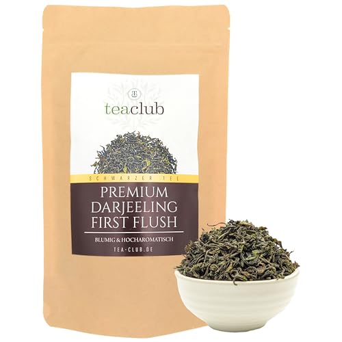 Premium First Flush Darjeeling Tee Lose 100g, Schwarztee Ernte 2023, FTGFOP1 Blattgradierung, Schwarzer Tee aus Indien, TeaClub Black Tea von TeaClub