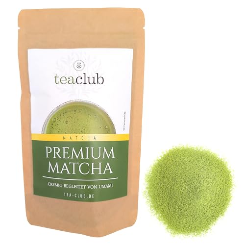 Premium Matcha Tee Japan 50g - Laborgeprüft - Ceremonial Matcha Pulver für Matcha Zubereitung mit Umami-Note, 100% Natürliches Grüntee-Pulver ideal für Matcha Latte, TeaClub von TeaClub