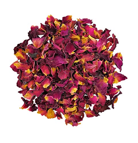 Rosenblätter Getrocknet Echt Rosenblütenblätter Rosa Pink Rot von Rosen 60g, Deko Essen Hochzeit, TeaClub Kräutertee von TeaClub