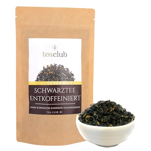 Schwarzer Tee Entkoffeiniert, Assam Tee Lose 100g, Schwarztee Blätter TGFOP1 Kräftig Malzig, Tea-Club von TeaClub