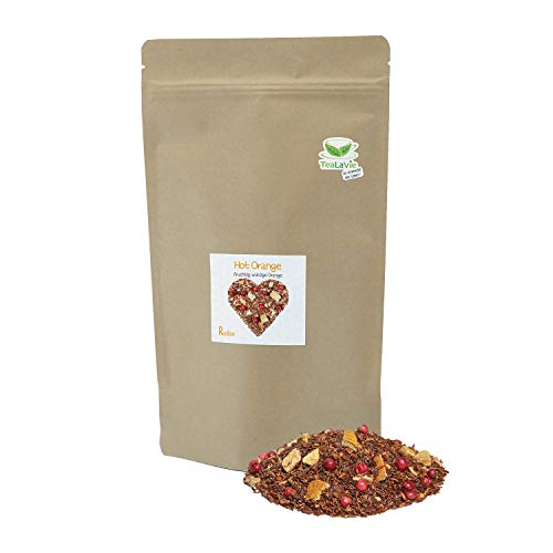 TEALAVIE - Hot Orange - Rooibos Tee lose 200g | Hot Orange - fruchtig würzige Orange | umweltfreundlicher Nachfüllpack - loser Rotbusch Tee aus Südafrika von TeaLaVie