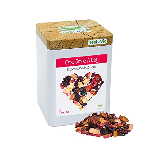 TeaLaVie - fruchtige Himbeere mit Vanille (100g) One Smile A Day - Früchtetee lose von TeaLaVie