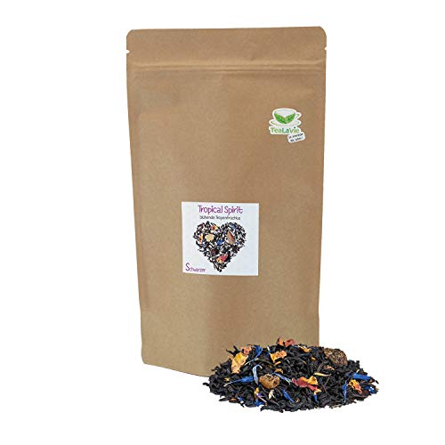 TEALAVIE - Schwarztee lose | Tropical Spirit - blühende Tropenfrüchte | umweltfreundlicher Nachfüllpack | 200g Refill loser Schwarzer Tee von TeaLaVie