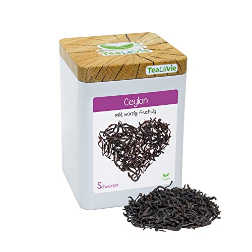 TEALAVIE - Schwarztee lose | Ceylon - mild würzig fruchtig | 80g Dose loser Schwarzer Tee von TeaLaVie