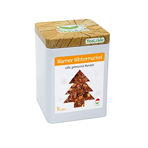 TEALAVIE - Wintertee - Warmer Wintermantel | süße gebrannte Mandeln | 100g Dose loser Rooibos Tee von TeaLaVie