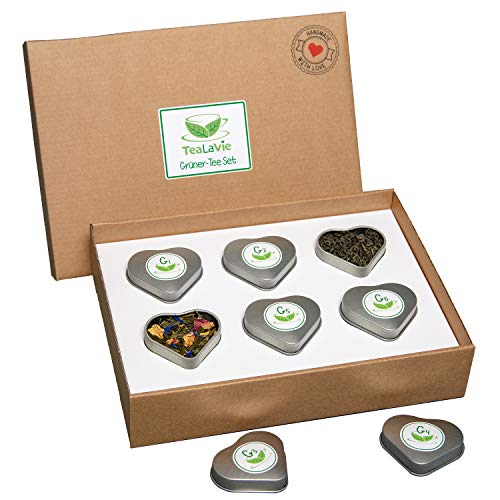TeaLaVie 6er Grüner-Tee-Geschenk-Set (45g) Probierset Präsent-Box für Teeliebhaber zu Ostern 2024 schenken von TeaLaVie