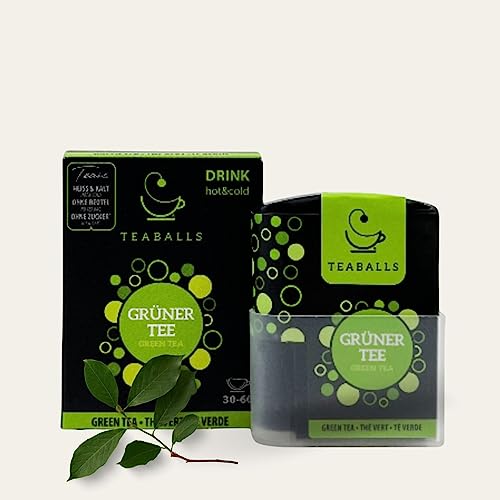 TEABALLS - Grüner Tee (1 x 8g) | 120 Teaballs | für ca. 30-60 Tassen Tee | 100% reines Pflanzenextrakt | Bekannt aus: Das Ding des Jahres von Teaballs