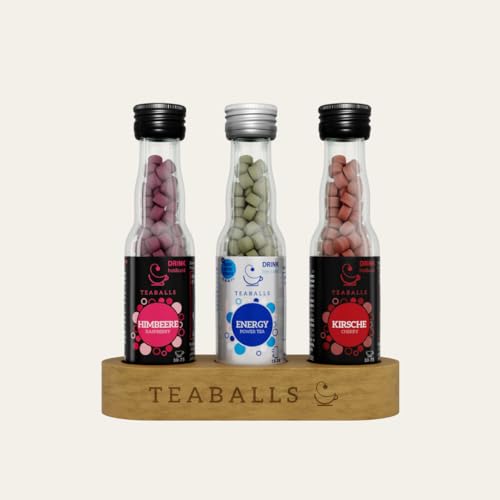 TEABALLS Set Power mit Energy, Kirsche, Himbeere 3er Pack für 225 Tassen von Teaballs
