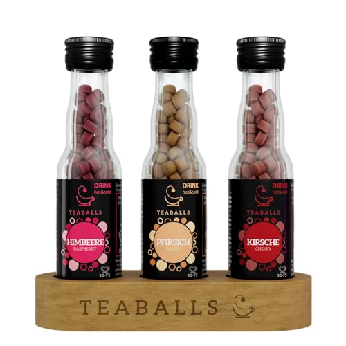 TEABALLS Set DANCE MIX mit Himbeere, Pfirsich, Kirsche 3er Pack für 225 Tassen Tee TEABALLS Set DANCE MIX mit Himbeere, Pfirsich, Kirsche 3er Pack für 225 Tassen Tee von Teaballs