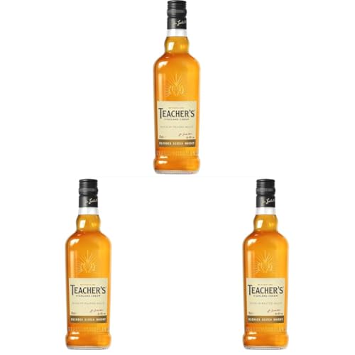 Teacher's | Blended Scotch Whisky | reicher und vollmalziger Geschmack | 40% Vol | 700ml Einzelflasche (Packung mit 3) von Teacher's