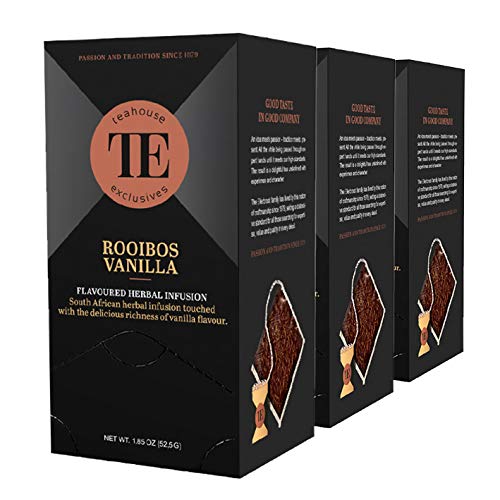 Teahouse Exclusives Luxury Tea Bag Rooibos Vanilla, 52.9 g / 3er Pack von Teahouse Exclusives