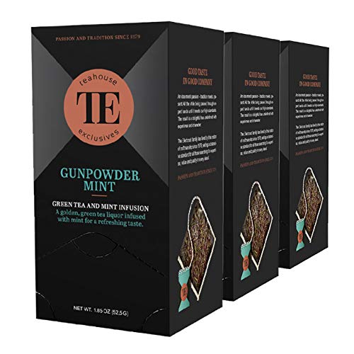 teahouse exclusives TE Gunpowder Mint, 15 Luxury Tea Bag / 3er Pack von Teahouse Exclusives