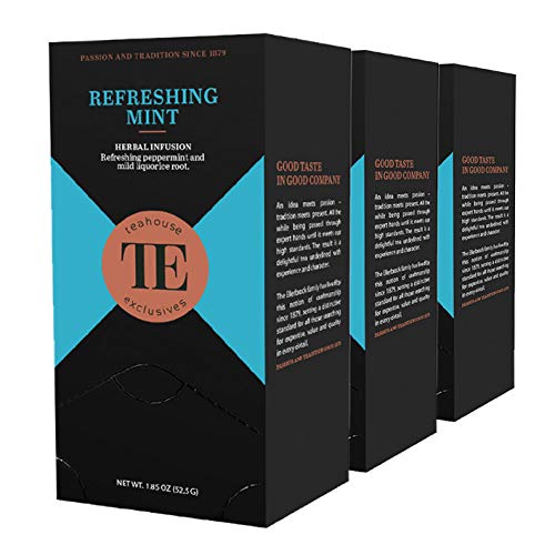 teahouse exclusives TE Refreshing Mint, 20 Gourmet Tea Bag / 3er Pack von Teahouse Exclusives