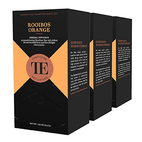 teahouse exclusives TE Rooibos Orange, 20 Gourmet Tea Bag / 3er Pack von Teahouse Exclusives