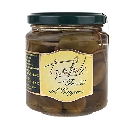 Tealdi Kapernäpfel eingelegt, im Glas, Italien, Kapern mit Stiel, gross, italienische Antipasti im Glas 280 g von ANTICO PASTIFICIO TEALDI