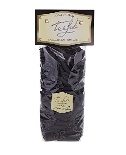 Tealdi Pennette al Nero di Seppia, Schwarze Nudeln mit Tintenfischtine, Pasta Sepiatinte, italienisch, 500 g von ANTICO PASTIFICIO TEALDI