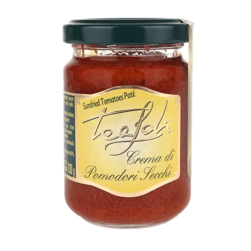 Tealdi, Pesto Pomodori Secchi, Pesto Rosso aus getrockneten Tomaten, mit Basilikum Genovese, aus Italien, 130 g von ANTICO PASTIFICIO TEALDI