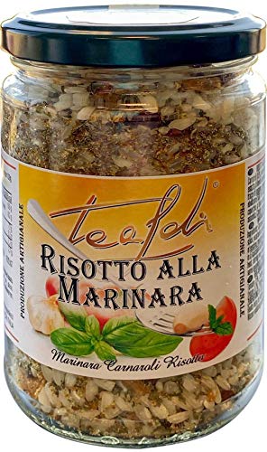 Tealdi Risotto alla Marinara, Tomate mit Basilikum, italienischer Carnaroli Reis, Risotto Mischung, im Glas, 200 g von ANTICO PASTIFICIO TEALDI