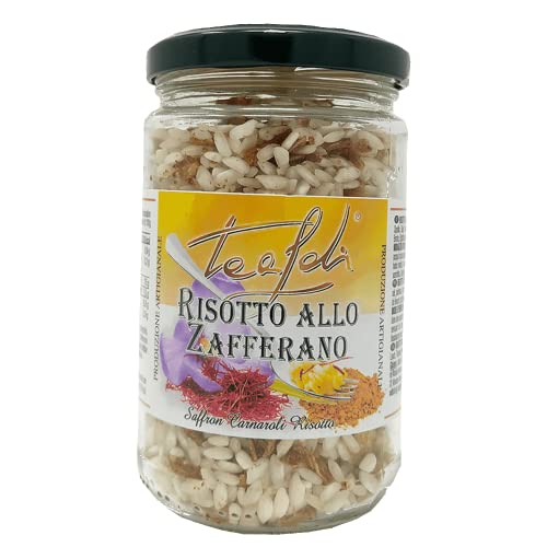 Tealdi Risotto mit Safran im Glas, italienischer Carnaroli Reis, Risotto Mischung, Safranrisotto 220 g von ANTICO PASTIFICIO TEALDI