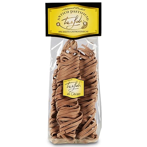 Tealdi Tagliatelle mit Kakao, Schokonudeln, Dessert, aus Italien, 250 g von ANTICO PASTIFICIO TEALDI