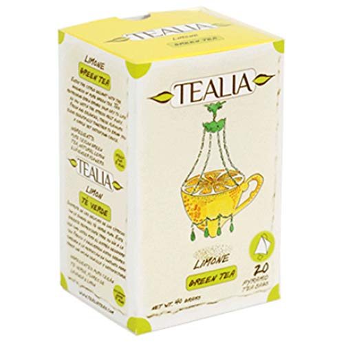 TEALIA grüner Ceylon Tee Limone lose 20 Pyramidenbeutel Grüntee green tea (1) von Tealia