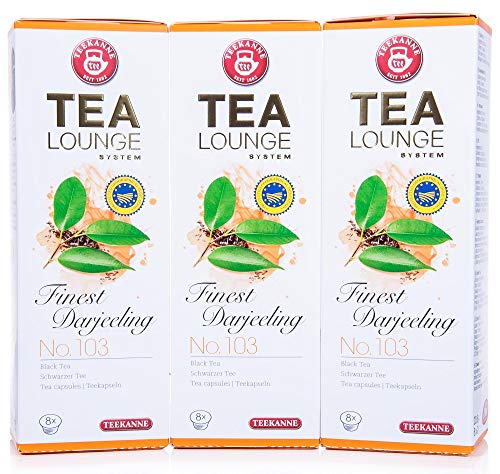 Teekanne Tealounge Kapseln- Finest Darjeeling No. 103 Schwarzer Tee (3x8 Kapseln) von Tealounge