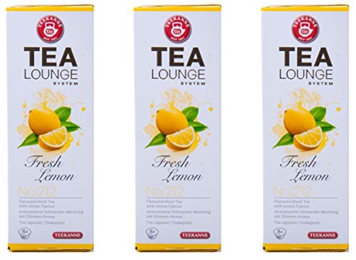 Teekanne Tealounge Kapseln - Fresh Lemon No. 212 Schwarzer Tee (3x8 Kapseln) von Tealounge