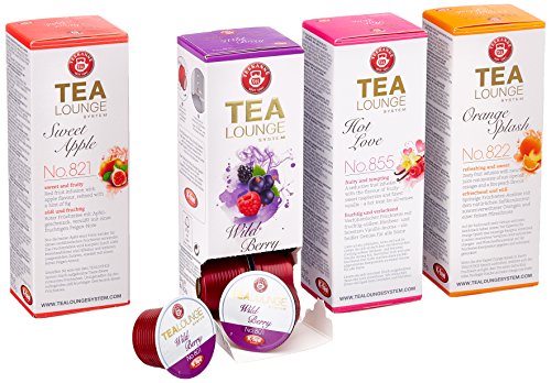 Teekanne Tealounge Kapseln - Früchtetee Sortiment mit 4 Sorten (32 Kapseln) von Tealounge